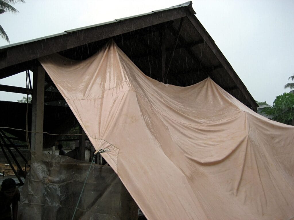 Tarp cover.