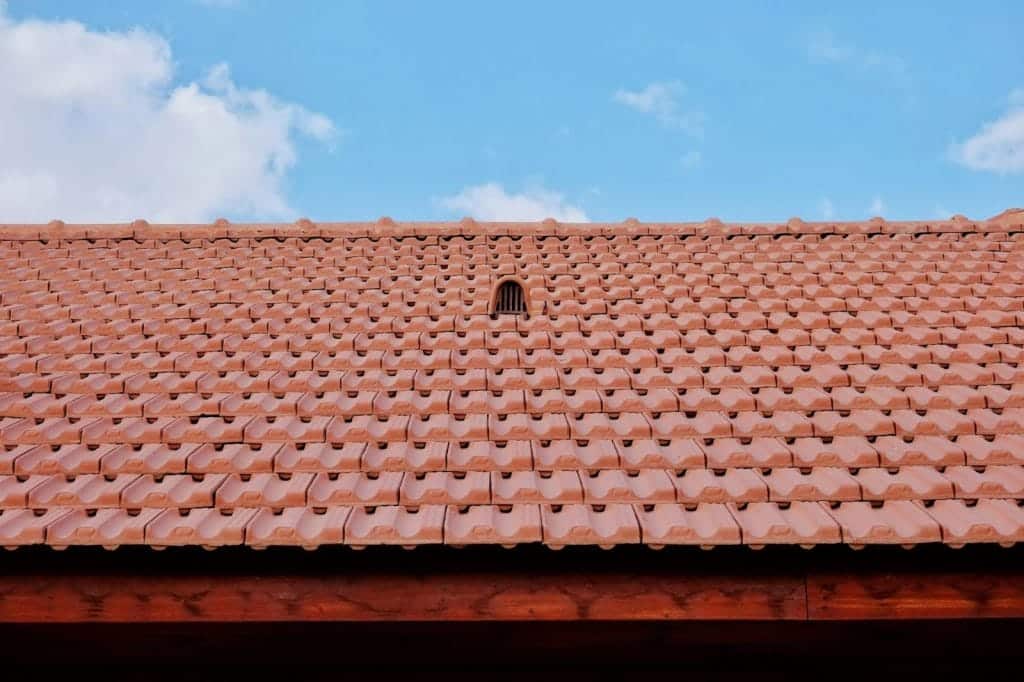 Vent on clay roof tiles